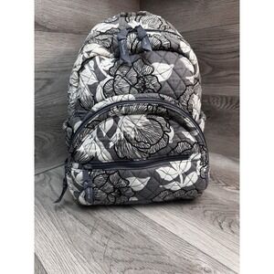 Vera Bradley Gray and White Mini Floral Backpack
